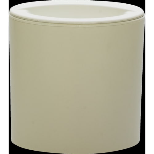 Design Line 3 Quart Round Leatherette Ice Bucket, Cream